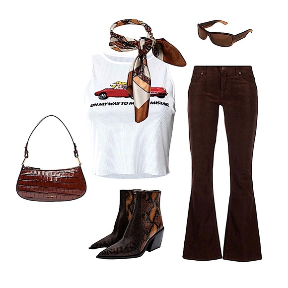 Convertible Graphic Ribbed Tank Top - Picture 6 of 6